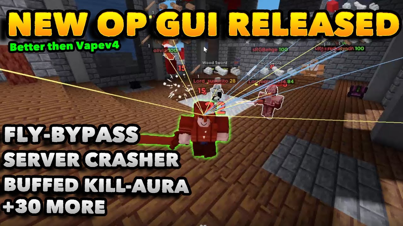 NEW OP GUI for Roblox Bedwars! (Better then vapev4) Pastebin 2022, kill-aura, flight, and more hacks