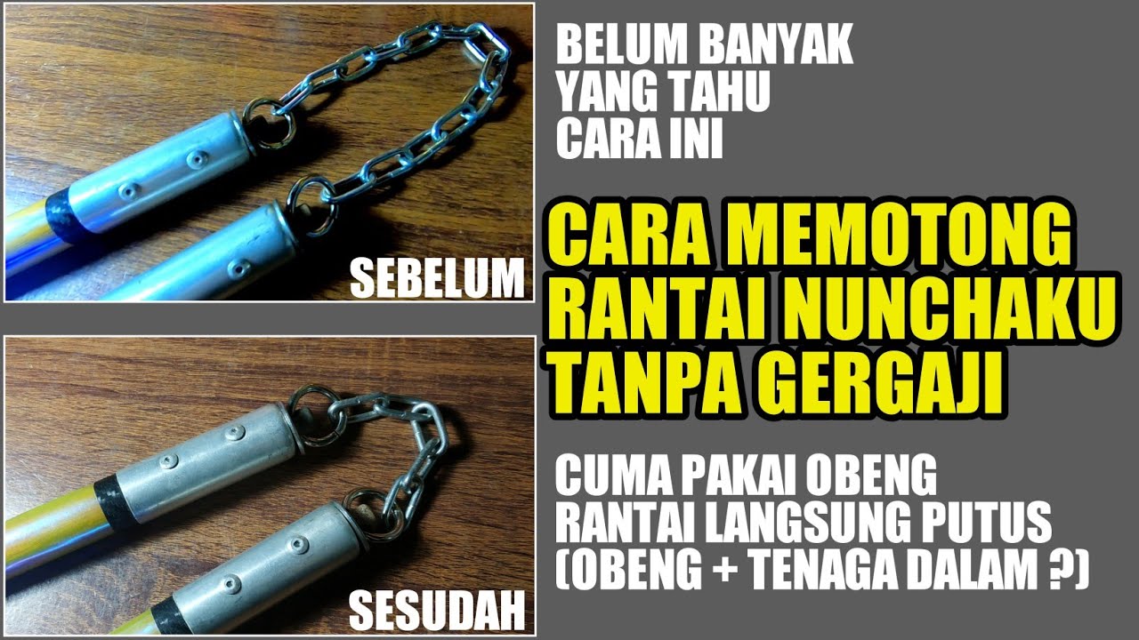 Cara Memotong Rantai Nunchaku, Doublestick, Ruyung ‼️ How To Adjust Nunchucks Chain