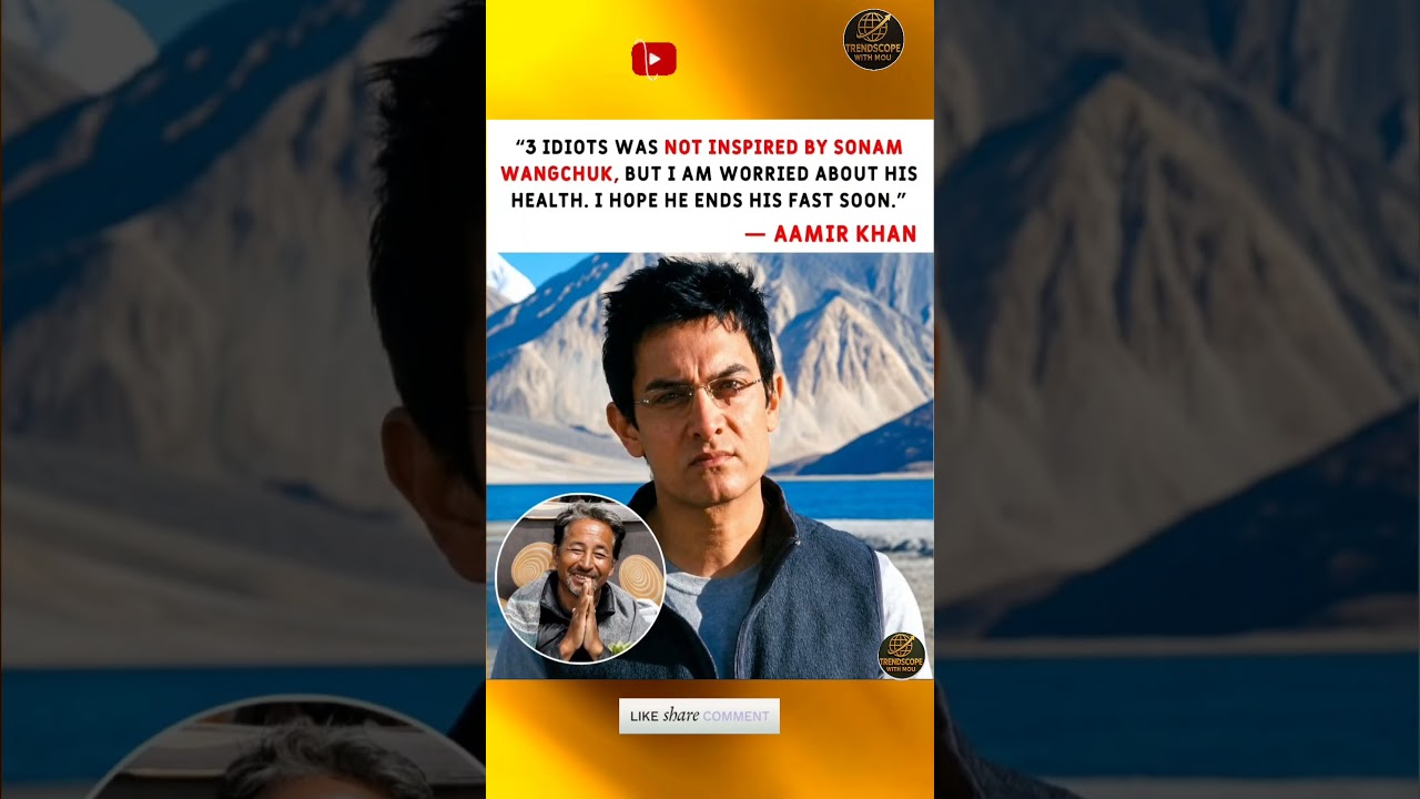 Is it true ⁉️Rancho Was NOT Sonam Wangchuk? Aamir Khan Breaks Silence!#viralshorts #trendingnow