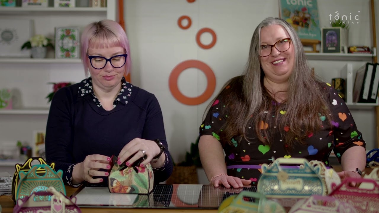 Leo & Karen unbox the brand new Floral Handbags Gift Box die set | Tonic Studios