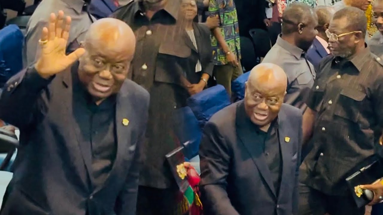Former Pres. Nana Akufo-Addo arrives at the official launch of Echoes from the Doyen J.B. Danquah