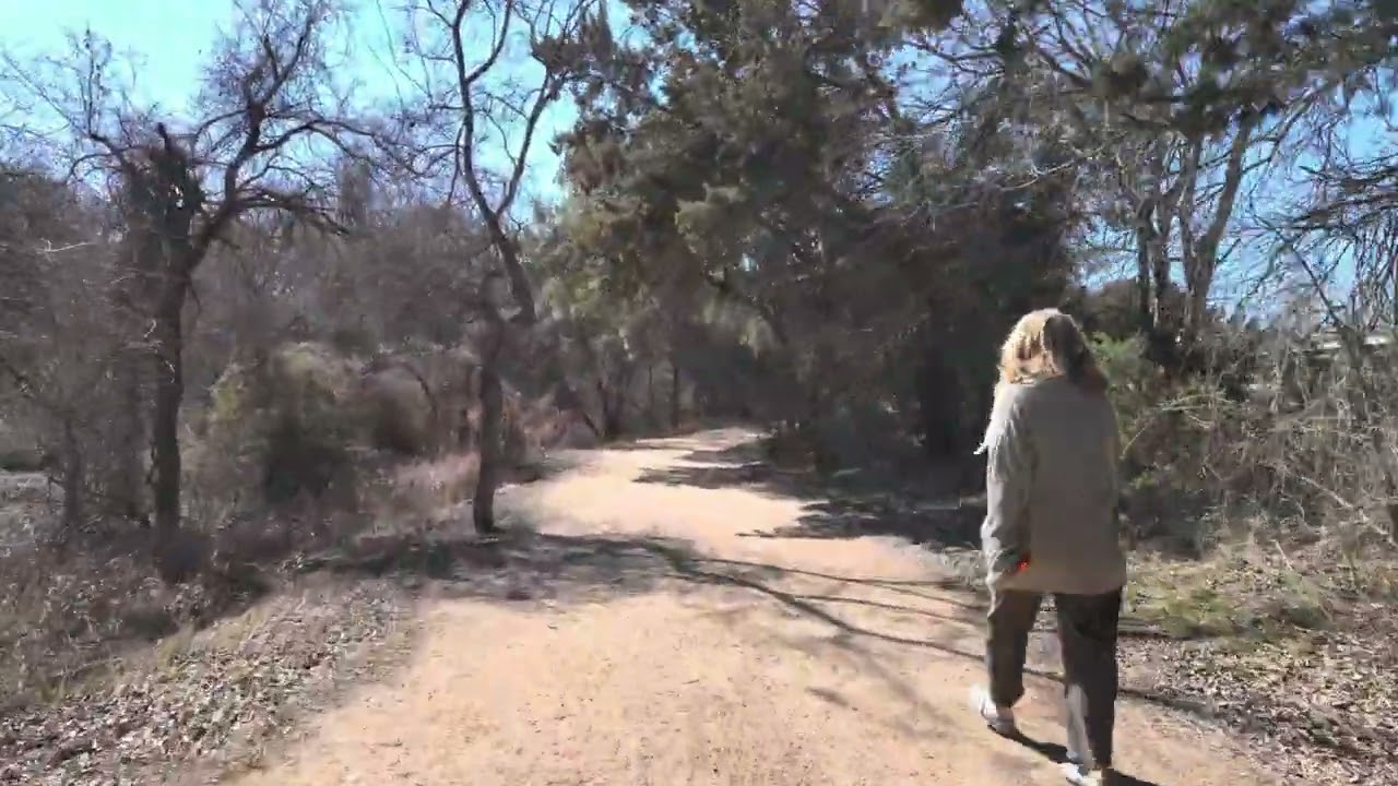 Afternoon bike rider along Brushy Creek Trail in Cedar Park, TX Feb. 01, 2026