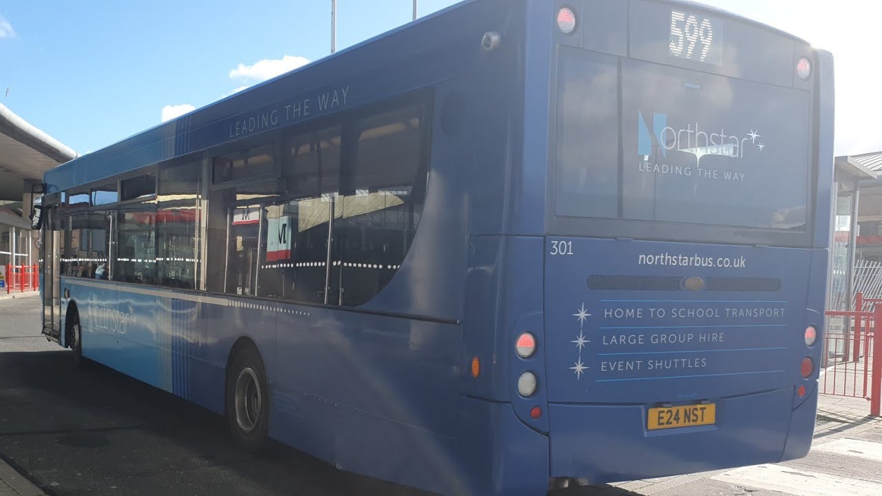 Full Route Journey: 301/E24 NST Northstar Bus And Coach Adl Enviro 300 On The 599