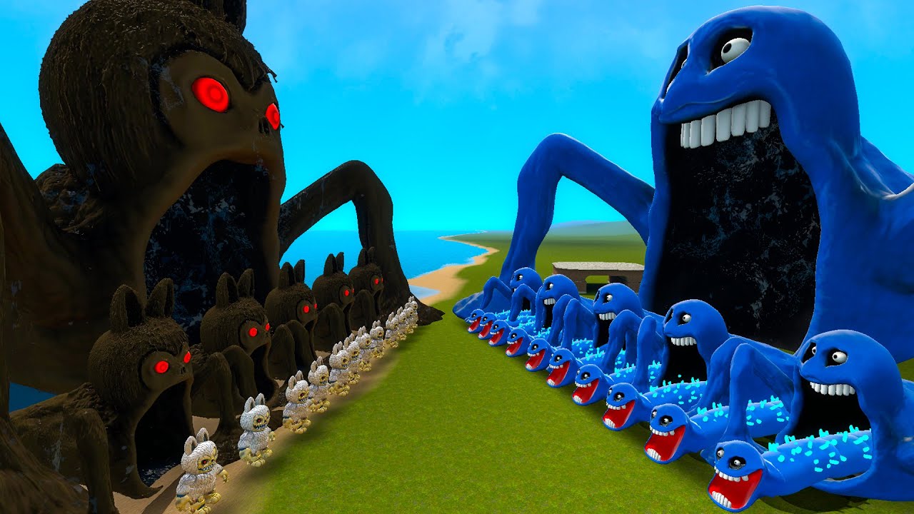 NEW ROBLOX HUNGRY SNAKE SEA EATER VS ALL CURSED LABUBU SEA EATER In Garry's Mod!