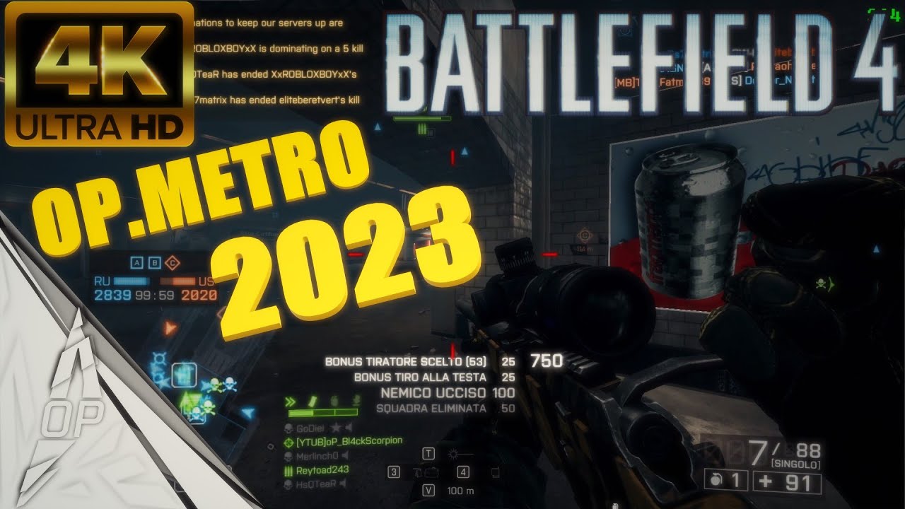 BF4 SNIPING ON METRO IN 2023 _ BATTLEFIELD 4 PC GAMEPLAY [4K 60FPS] #battlefield4#battlefield#bf4