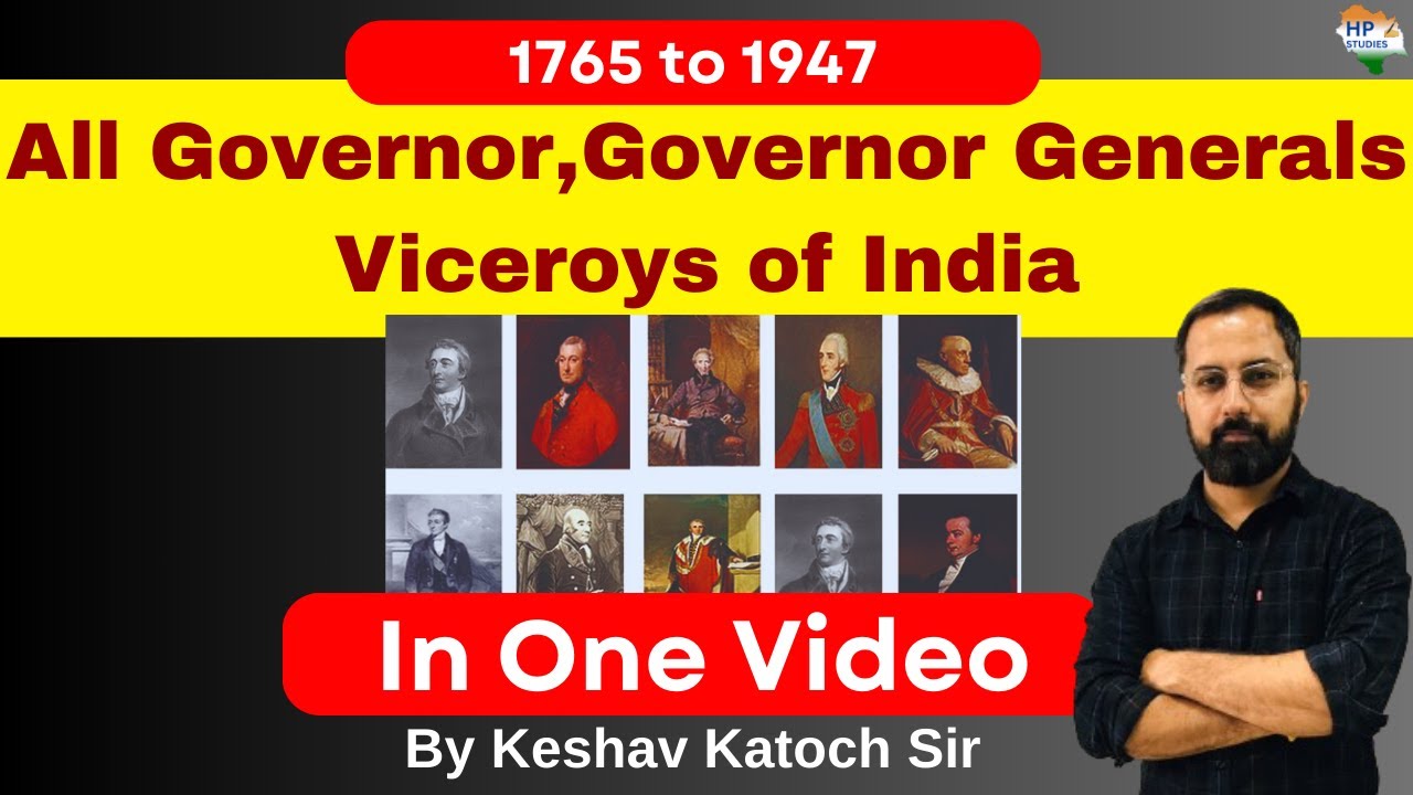 All Governors, Governor Generals & Viceroys of India | Modern History#hpallied #hpas2024 #hppsc