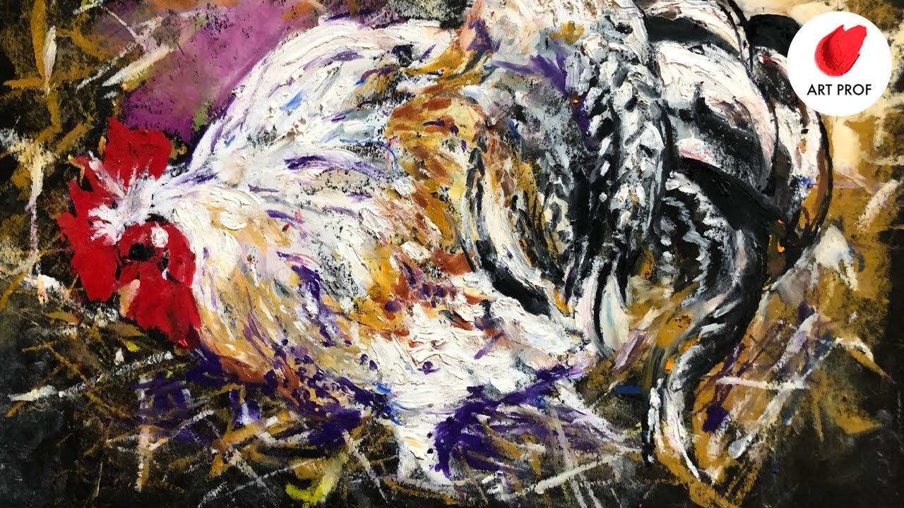 Get Super Rich Colors in Oil Pastel: Drawing Chickens, Real Time Demo