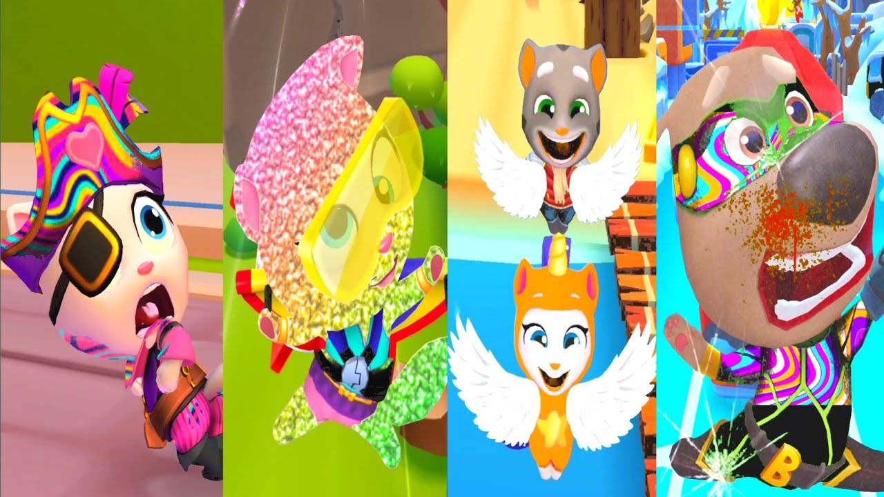 100 Funny Fails Talking Tom Gold Run VS Tom Hero Dash VS Tom Gold Run 2
