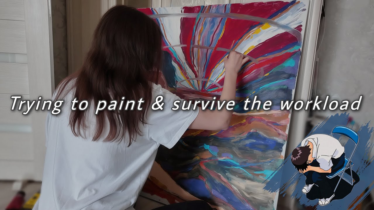 sub| Ep.37. Trying to paint & survive the workload — send help