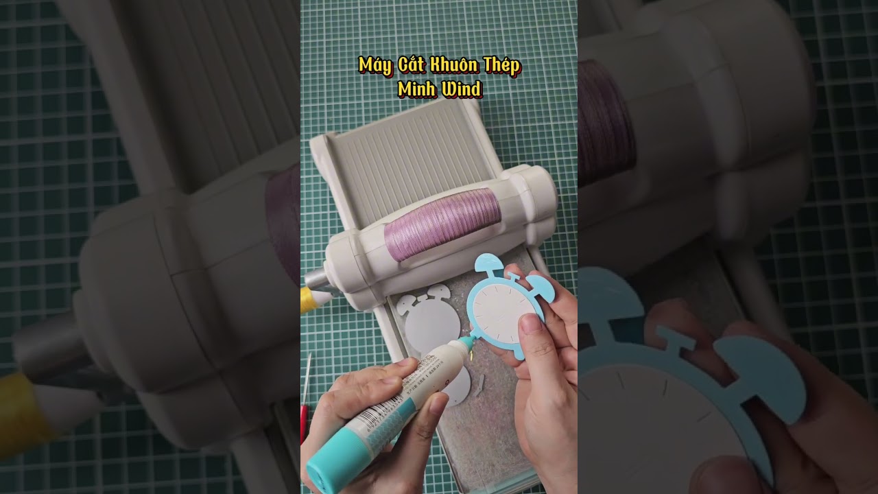 Khu&ocirc;n th&eacute;p cắt h&igrave;nh đồng hồ b&aacute;o thức để b&agrave;n - Minh Wind #diy #handmade #diecuts