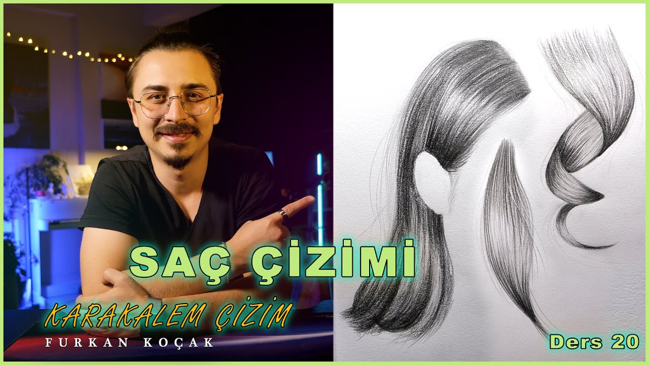 Saç Çizimi - Karakalem Çizim Teknikleri - Ders 20