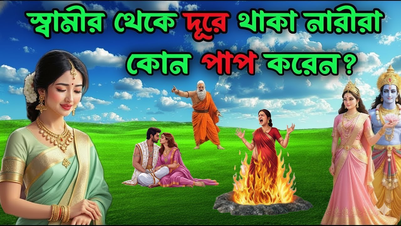 🌺ভগবান বিষ্ণু বলেছেন🌺 স্বামীর থেকে দূরে থাকা নারীরা কোন পাপ করে।