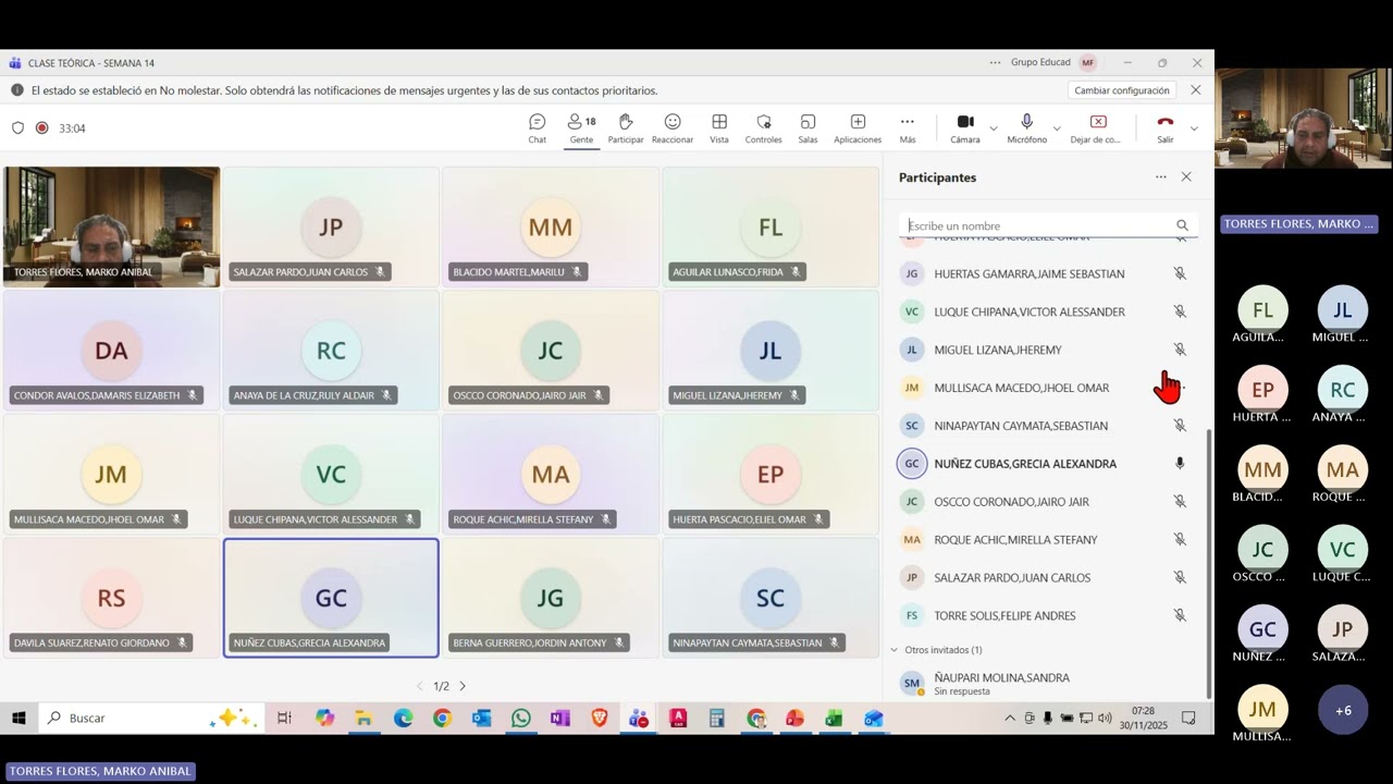 CLASE TEÓRICA   SEMANA 14 (POLIGONAL CERRADA) PROFESOR TORRES FLORES, MARKO ANIBAL