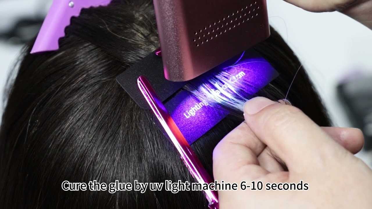 how to apply hair bulk with v light machine? Free professional v light hair extensions kit tutorial