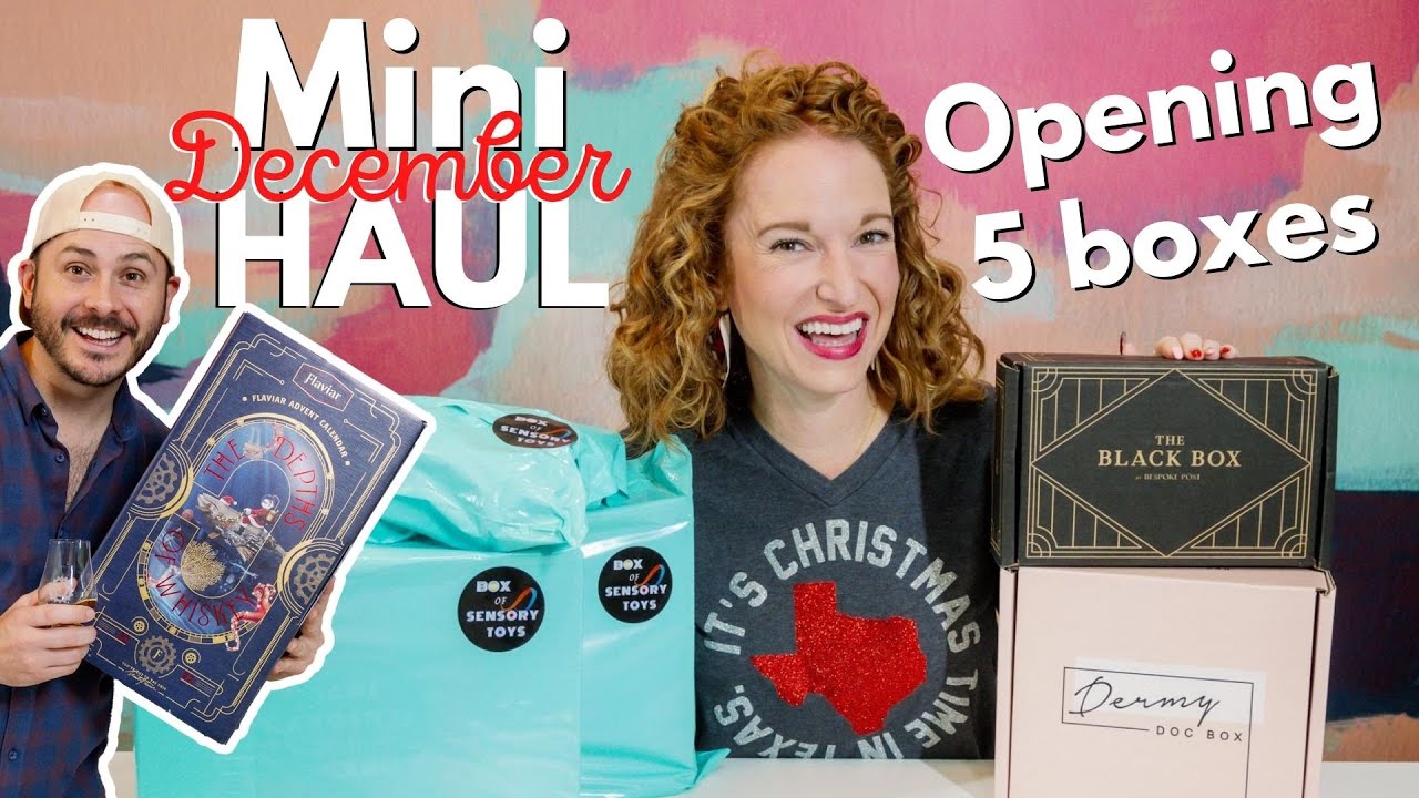 Opening 5 Fun Subscription Boxes | December 2022 Box Haul + 1 Advent Calendar
