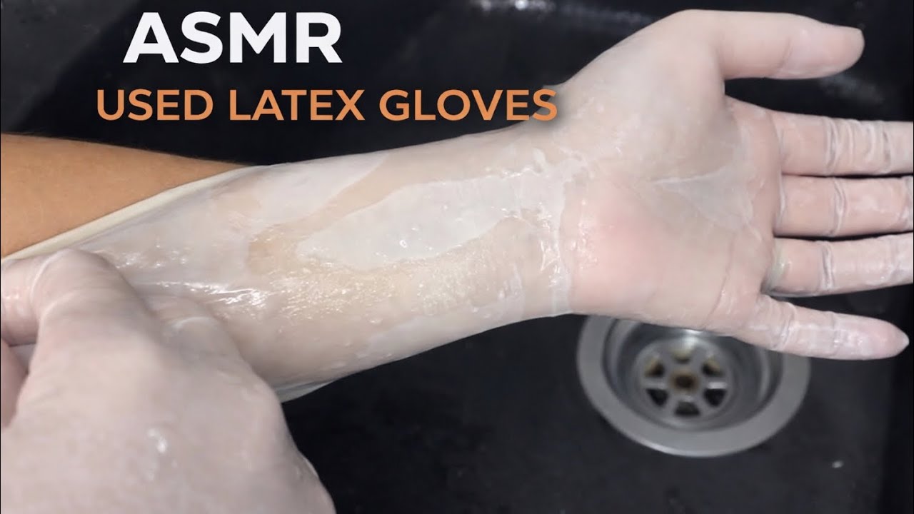 Used Latex Gloves | Sweaty Hands & Intense Soap and Water Sounds | ASMR Cleaning