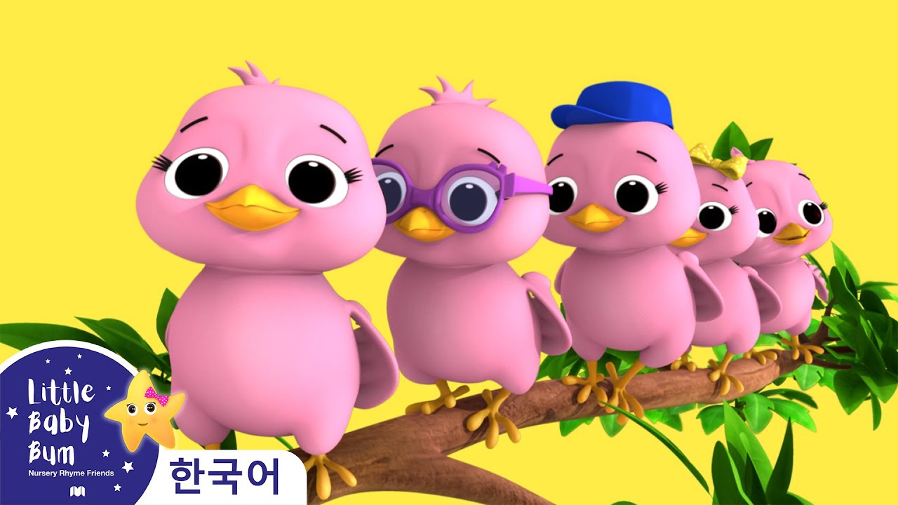 아기 새 다섯 마리 | 숫자 공부 | 동요 | 인기 동요 | 리틀 베이비 범 Little Baby Bum