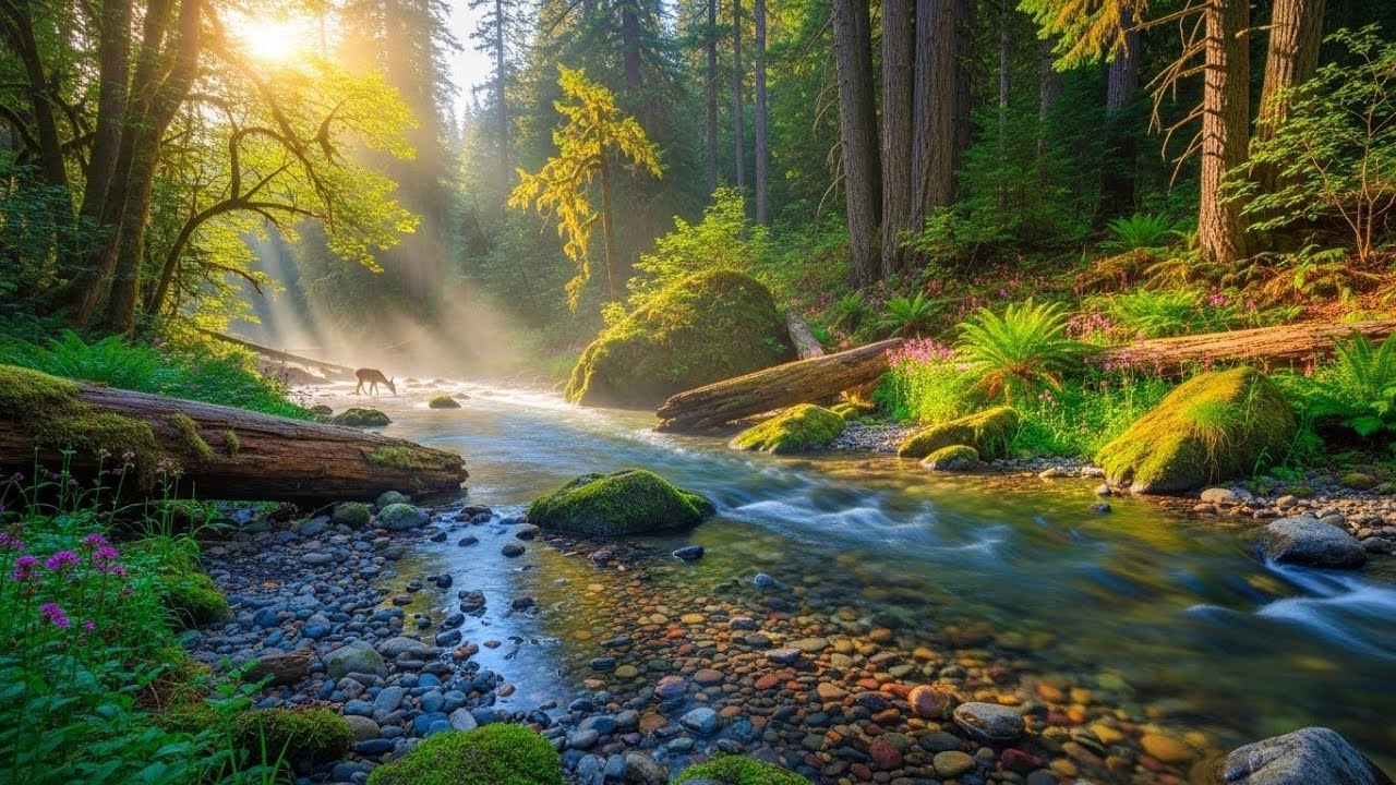 Forest River Ambience 🌿🌊 Soothing Water and Nature Sounds for Deep Sleep #2103