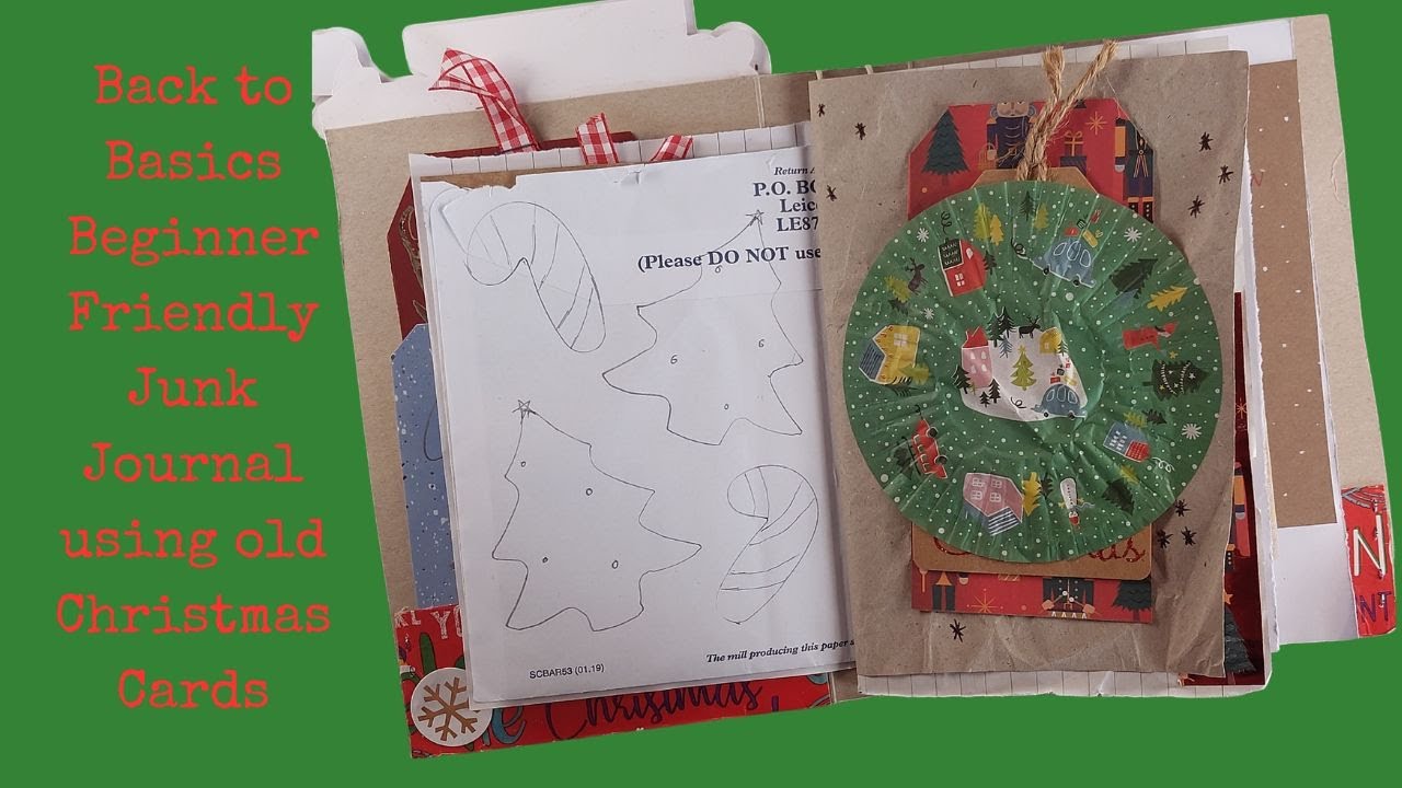 Beginner Friendly Junk Journal - How To Recycle Old Christmas Cards pt 2