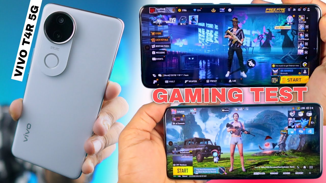 Vivo T4R 5G Gaming Test, Bgmi & Free Fire Test | Heating Battery Drain