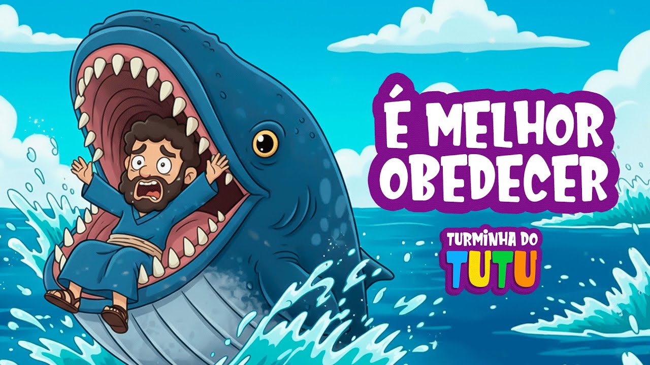 É MELHOR OBEDECER - A História de Jonas | Música Infantil Cristã | Turminha do Tutu