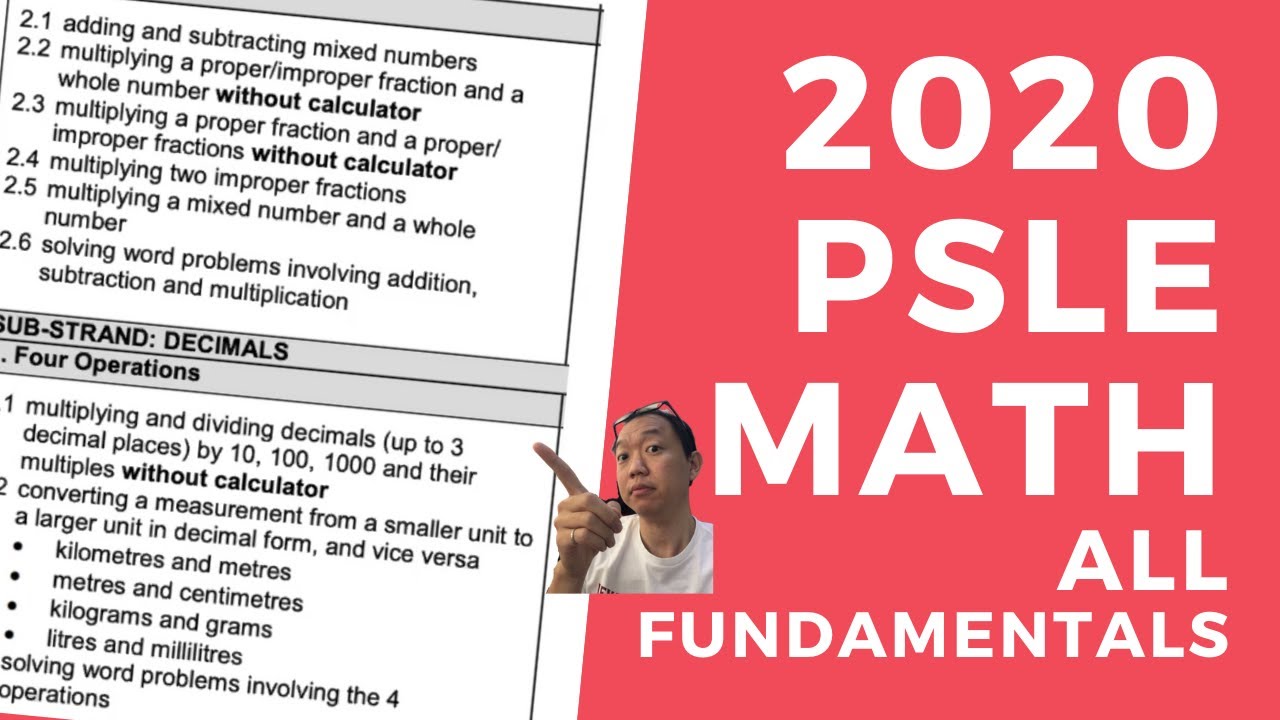 Revising ALL the fundamentals for PSLE Math 2020