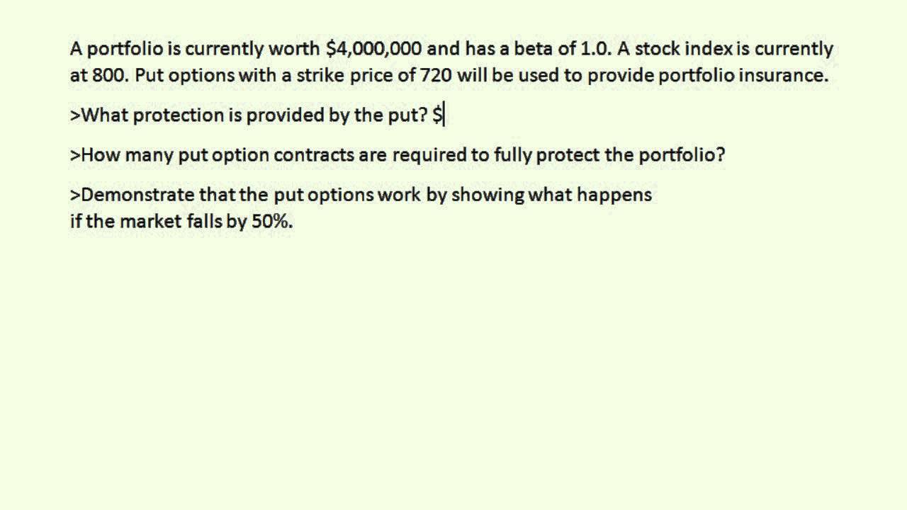 Portfolio Protection using Puts