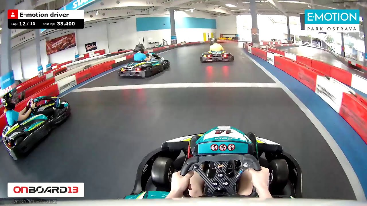 OnBoard13 - Best lap on E-MOTION Park Ostrava in Ostrava, Czech Republic