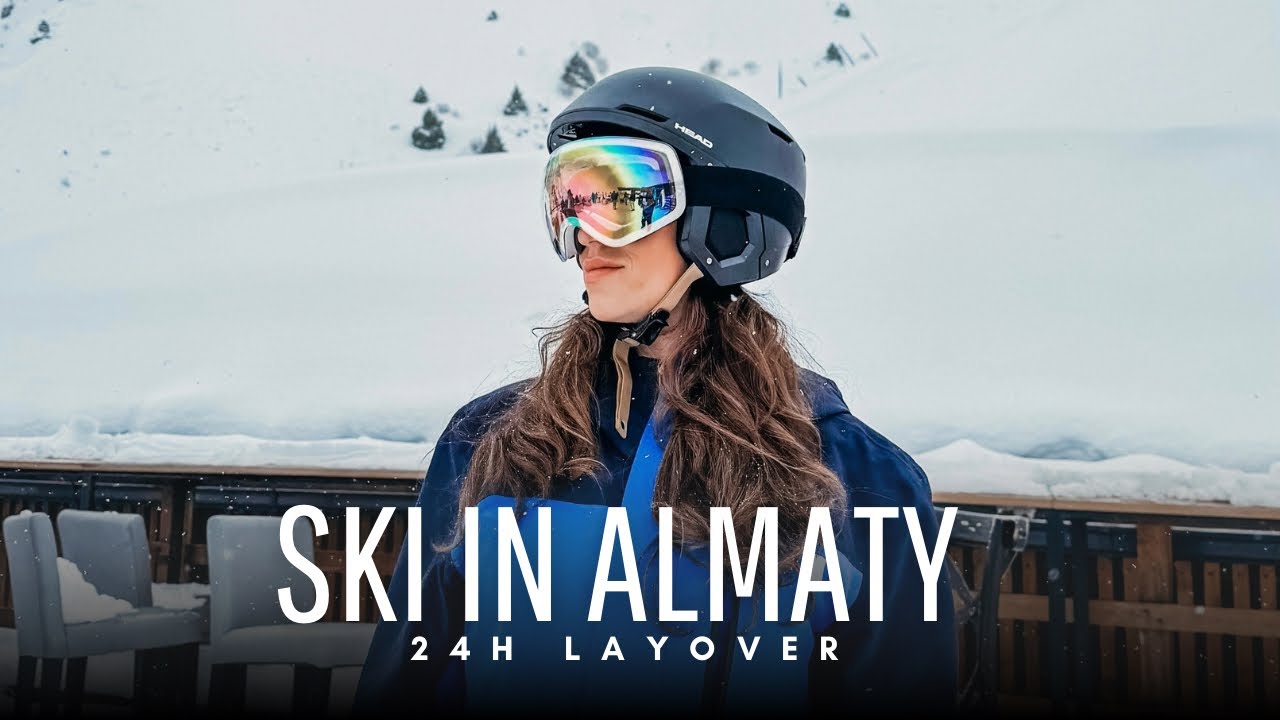 Ski first time in Almaty - 24H Layover | Travel Vlog 