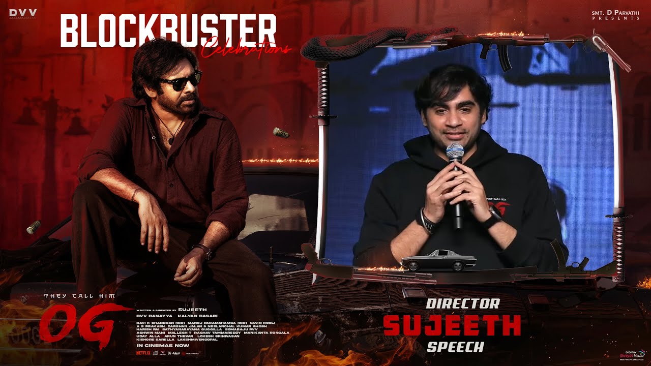 Director Sujeeth Speech at They Call Him OG Blockbuster Celebrations | Pawan Kalyan