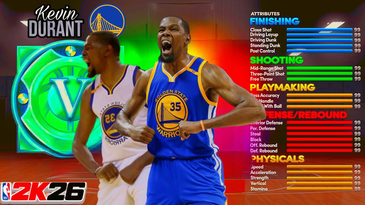+12 очков за прокачку Кевина Дюранта + 99 подборов 😳 Лучший форвард!!! #nba2k26