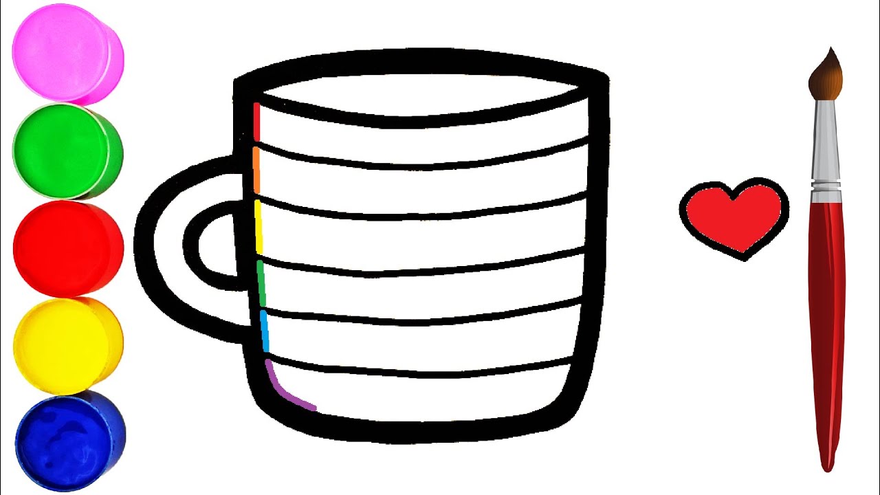 Tasse Zeichnen und Malen f&uuml;r Kinder