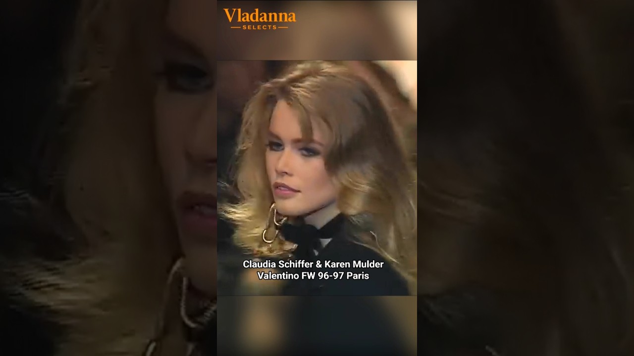 Светловолосые супермодели 👑👑 Клаудия Шиффер и Карен Мюлдер &bull; Показ Valentino &bull; История моды 1996