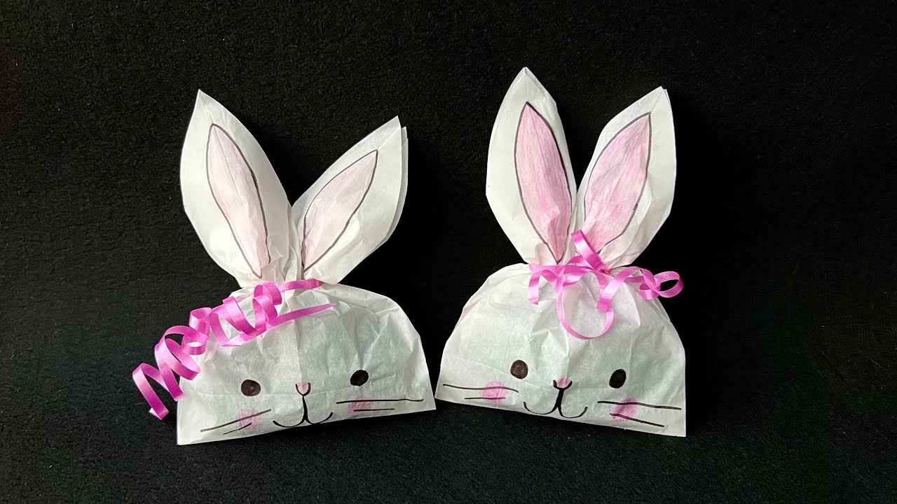 Osterhase aus Papiertüten basteln 🐰 DIY Geschenke an Ostern selber machen