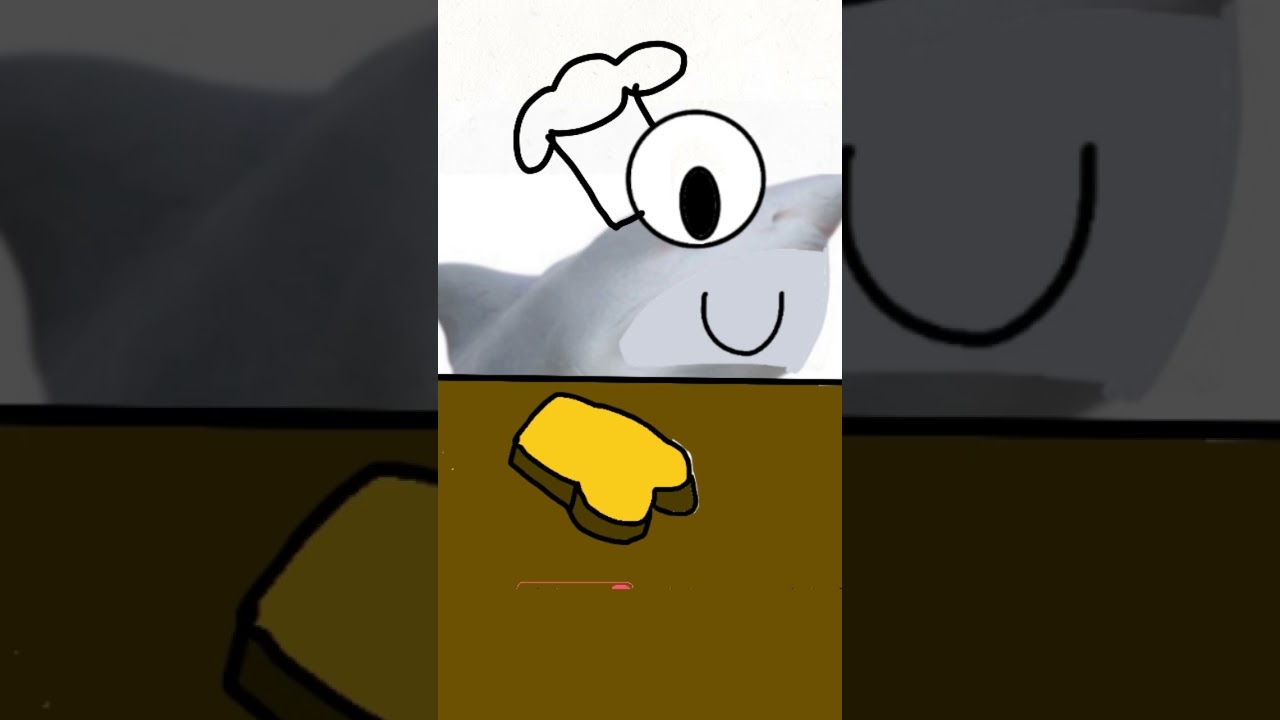 Making a grilled cheese with shark puppet 