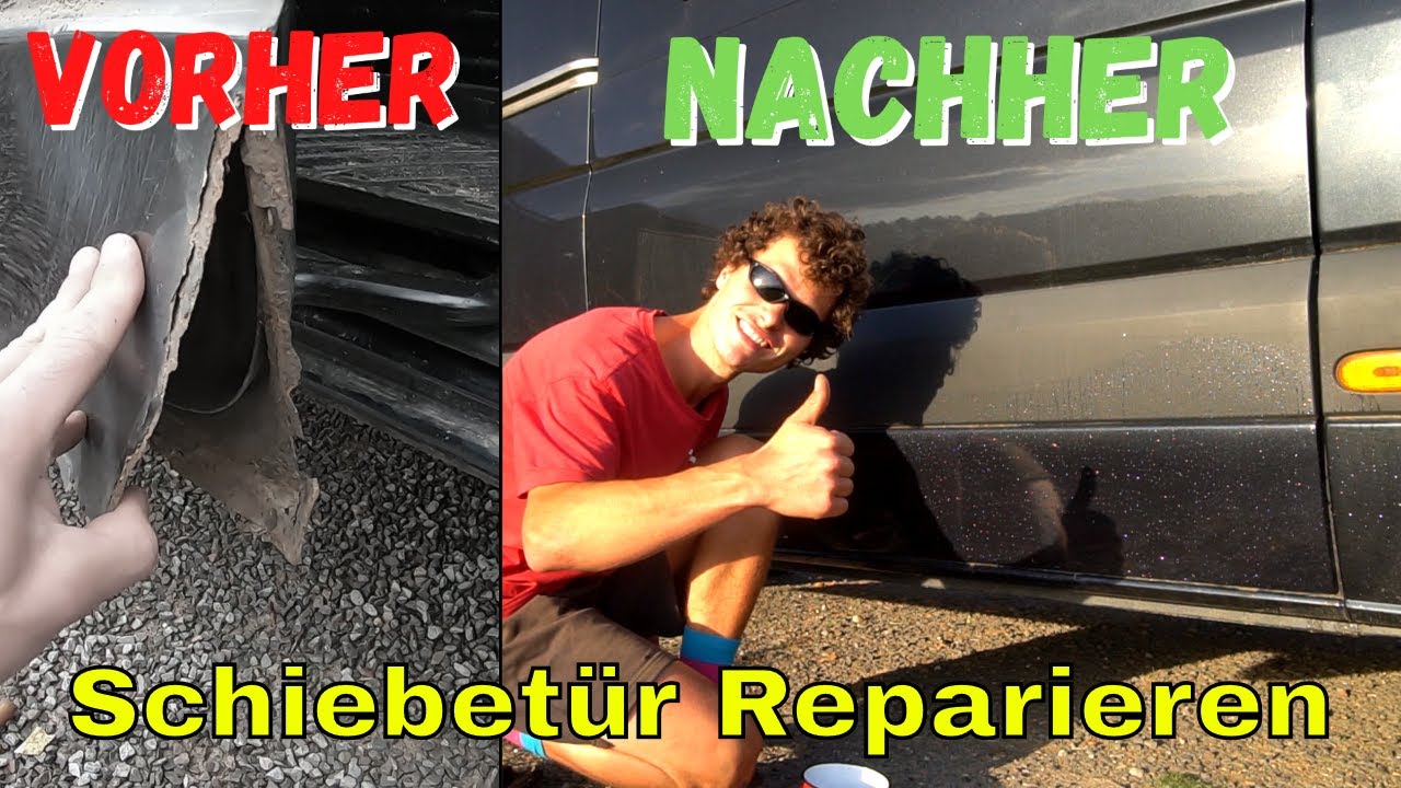 Schiebetür Selber Reparieren | Schweißen | Spachteln | Lackieren. DIY Camper VW CRAFTER