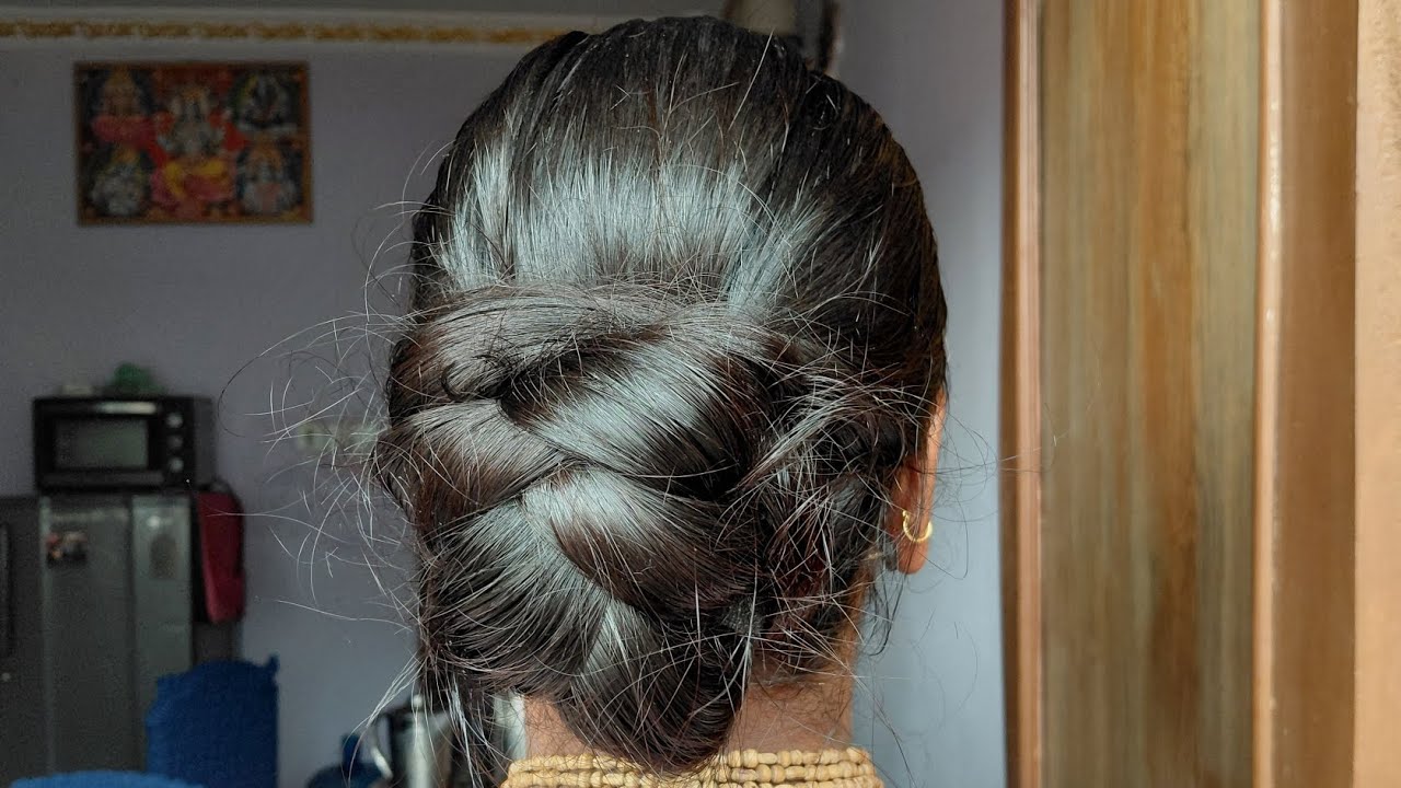 Elegant Bun |  Twist Updo Hairstyle  | Bridal Updo Hairstyle For Long & Medium Hair 💗