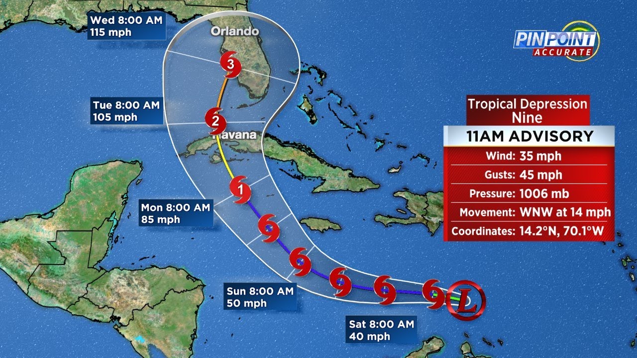 TRACK, MODELS, MORE: Central Florida in cone for projected Category 2 hurricane