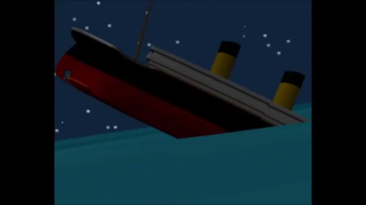 3d titanic sinking animation