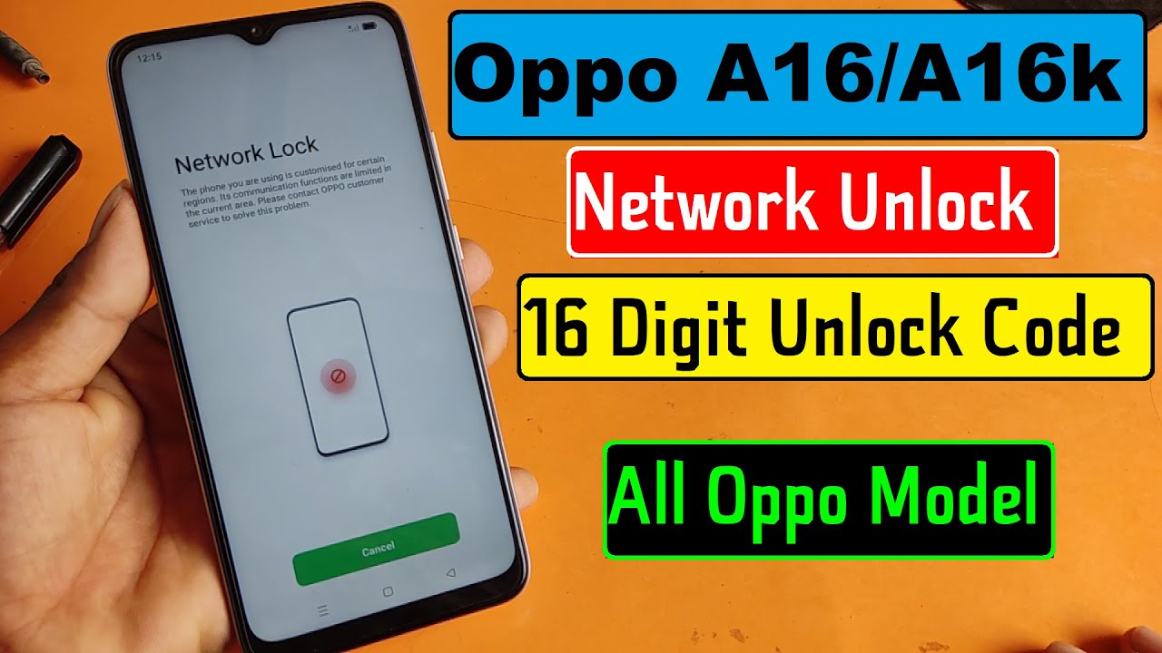 Oppo A16K Network Unlock [ CPH 2349 ] || 16 Digit Unlock Code For OPPO A16K Country Code Unlock