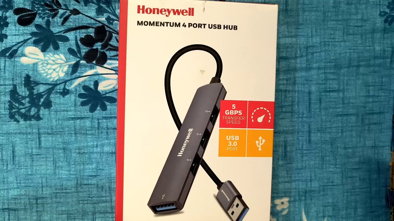 Honeywell Momentum 4-in-1 Ultra Slim USB 3.0 Hub Unboxing((₹250/$5.3)) || #4k