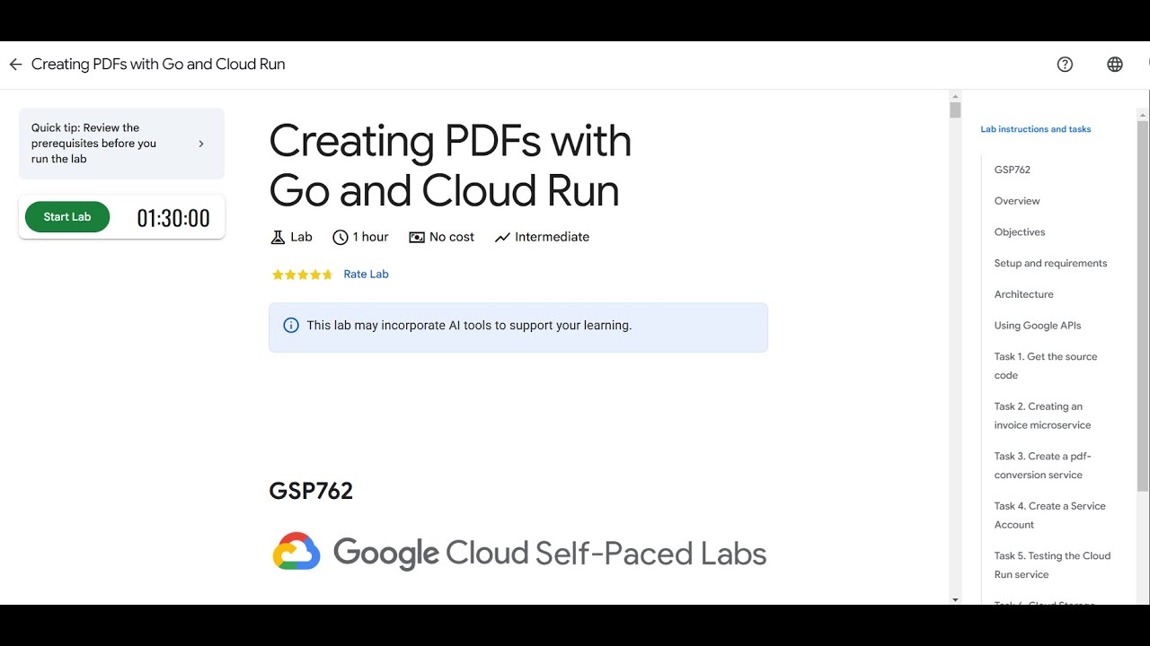 Creating PDFs with Go and Cloud Run | Lab solution #arcade2025