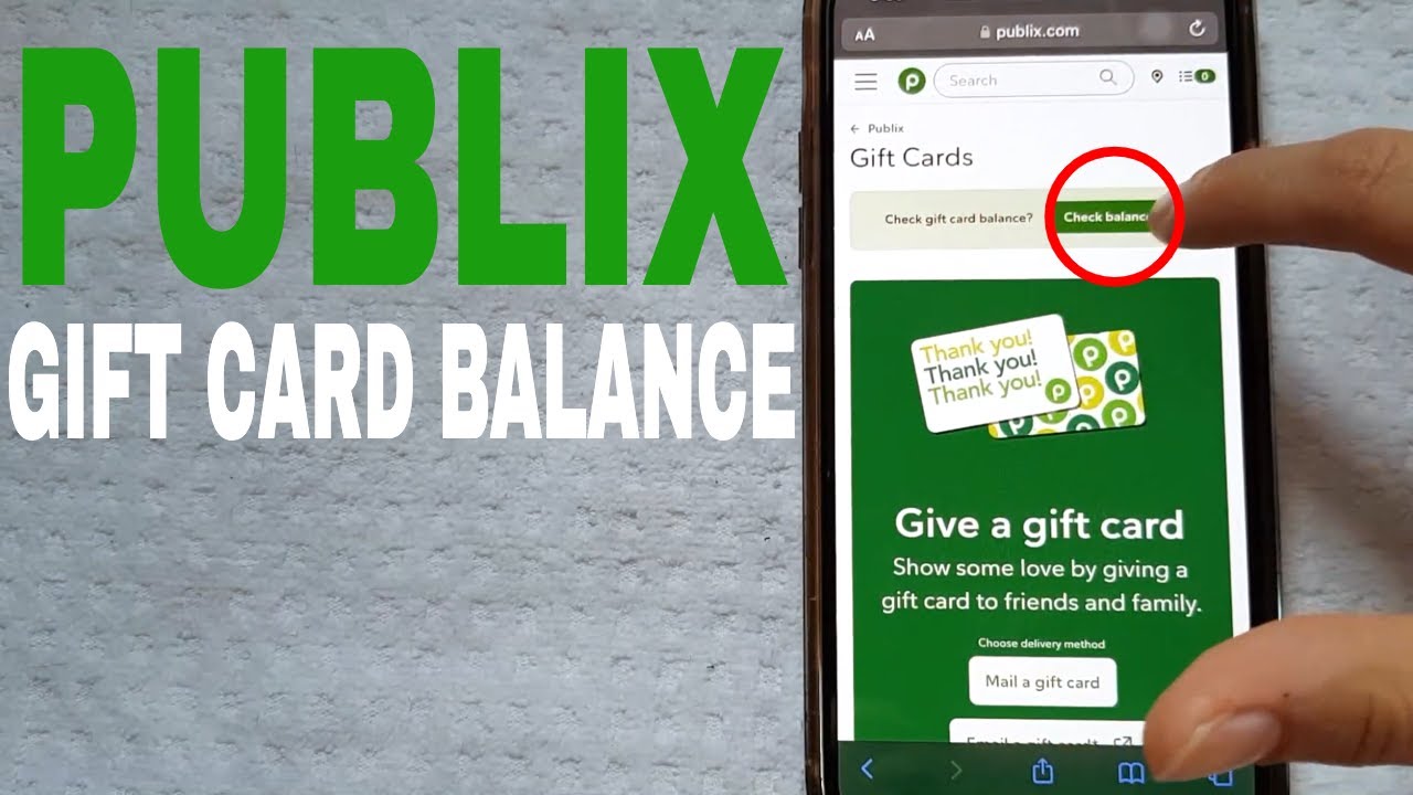 ✅  How To Check Publix Gift Card Balance Online 🔴