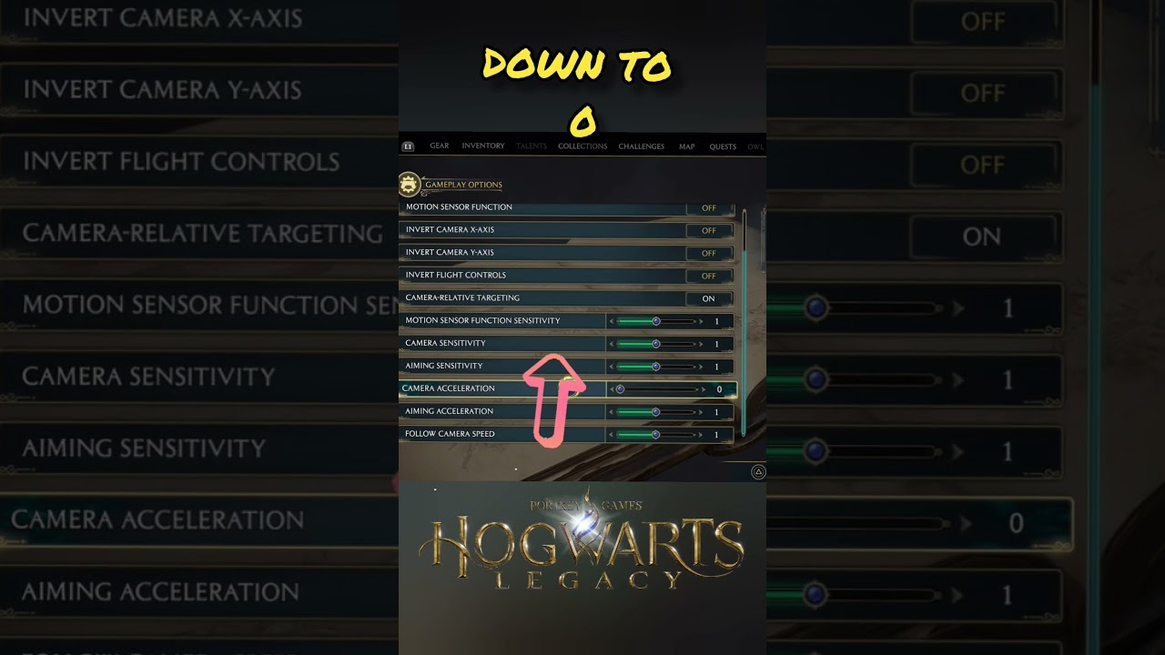 Optimize Your Controller Camera Settings in Hogwarts Legacy #hogwartslegacy #ps5