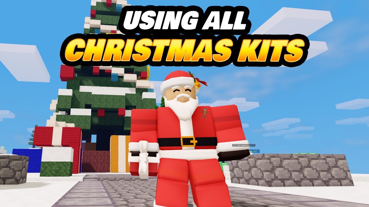 Using All Christmas Kits in Roblox BedWars