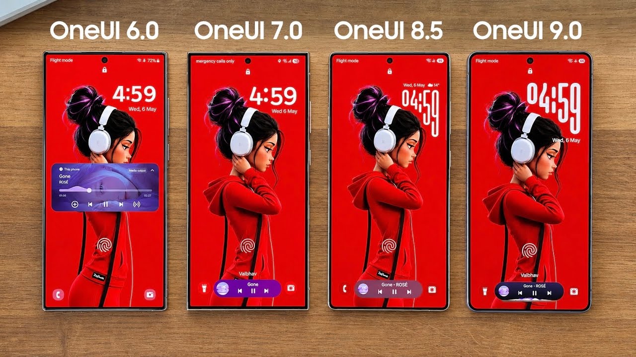 One UI 9.0 vs One UI 8.5 vs One UI 7.0 vs One UI 6.0 - COMPARISON