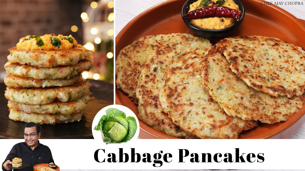 स्वादिष्ट पत्तागोभी पैनकेक रेसिपी | Cabbage Pancake Recipe | Healthy Breakfast Ideas