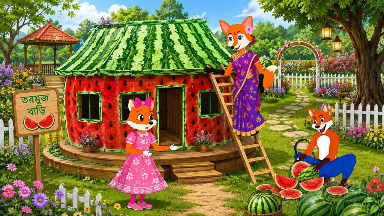 জাদুর তরমুজ বাড়ি | fox cartoon |শিয়ালের কার্টুন | bangla cartoon |ropkothar golpo | Thakumar jhuli |