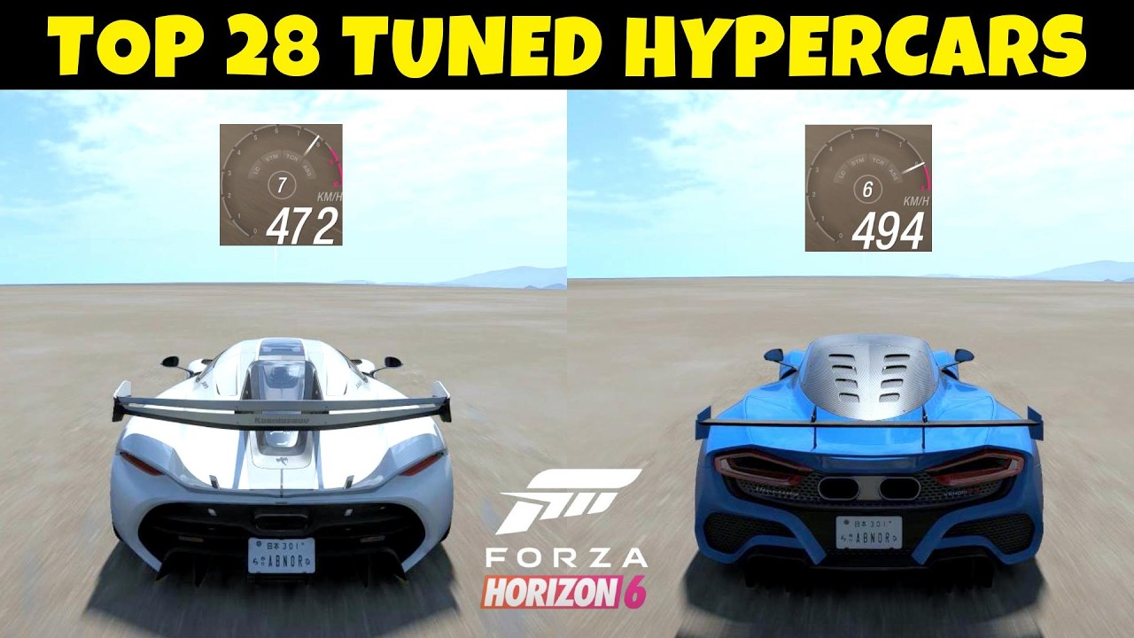 Forza Horizon 6 | TOP 28 TUNED HYPERCARS Top Speed Battle! 🔥 Is Jesko STILL The King of Speed???
