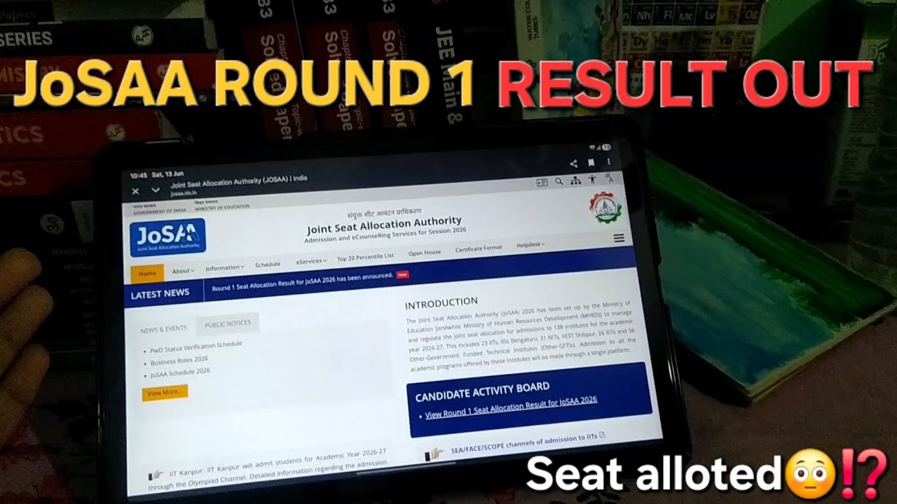 JoSAA ROUND 1 RESULT OUT❗️